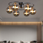 Valentina Nordic Bubble Glass Ceiling Light, Gray/Amber - Neutralighting