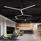 Suspension LED rectangulaire minimaliste noire Noar | Fioriscas