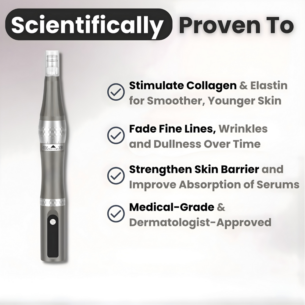 Pero na mikroneedling s nano-spirovými cartridge pro domácí péči o pleť