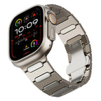 Titanium Bracelet Band For Apple Watch Ultra 1/2, Aureon Butterfly Clasp
