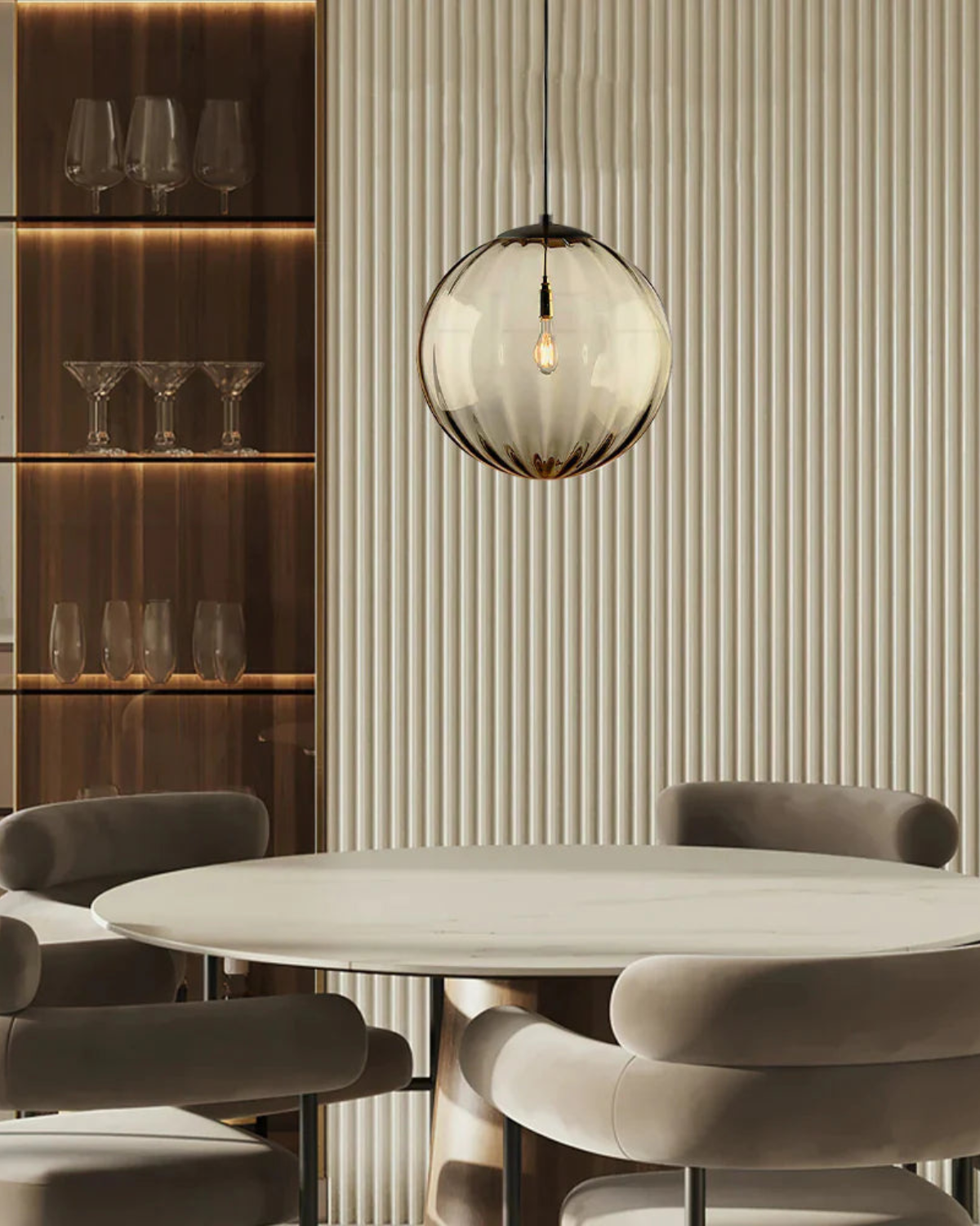 Lampada a sospensione VeraLux Vintage-Glow, vetro colorato, disponibile in sei colori