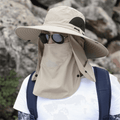 Sluneční klobouk se širokou krempou a UV ochranou s nastavitelným páskem na rybaření a turistiku