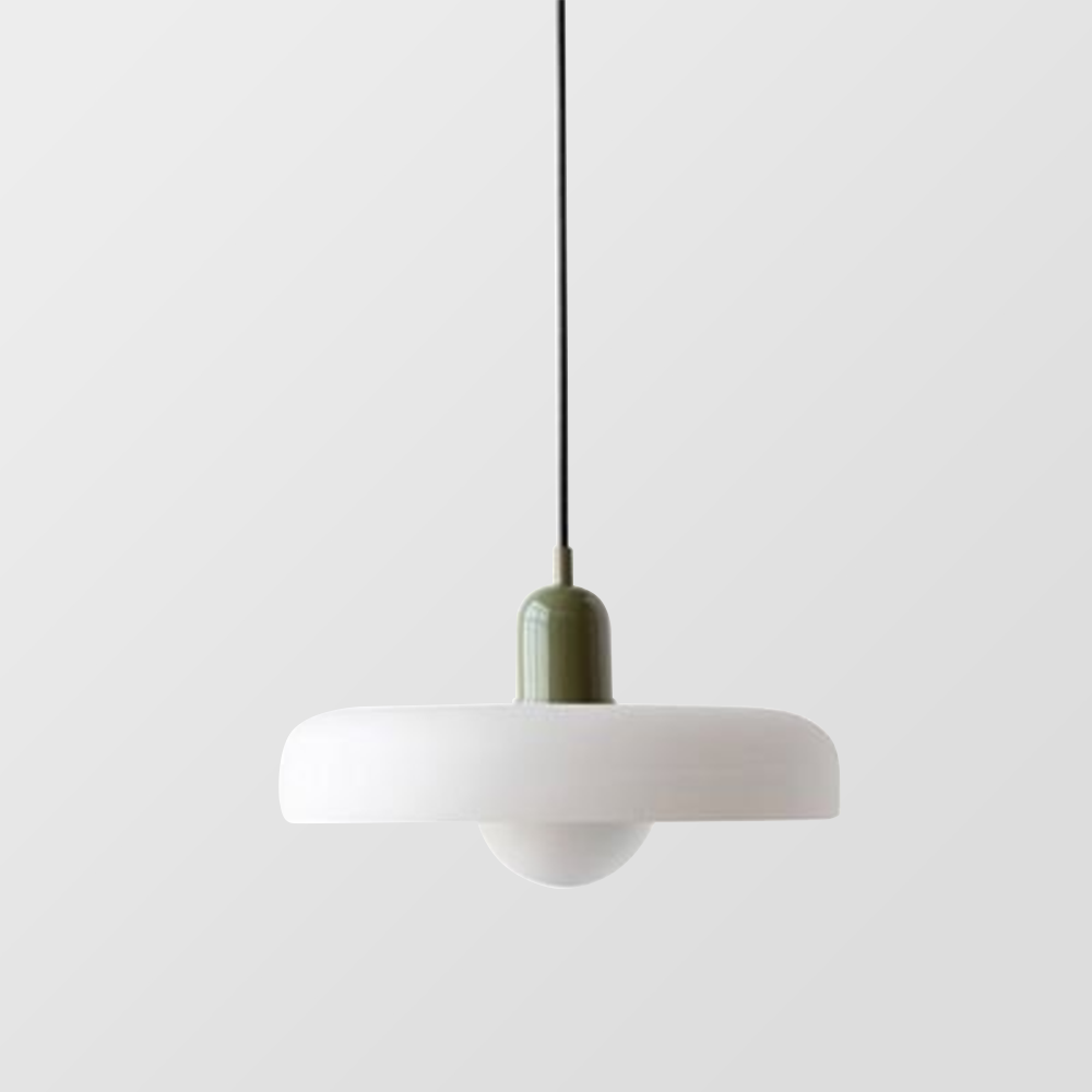 Závěsné svítidlo Aurelo ve stylu Bauhaus s barevným skleněným stínidlem