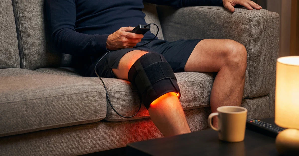 KneeRevive Pro — terapeutyczna podkładka na kolano ze światłem czerwonym 660 nm i 850 nm