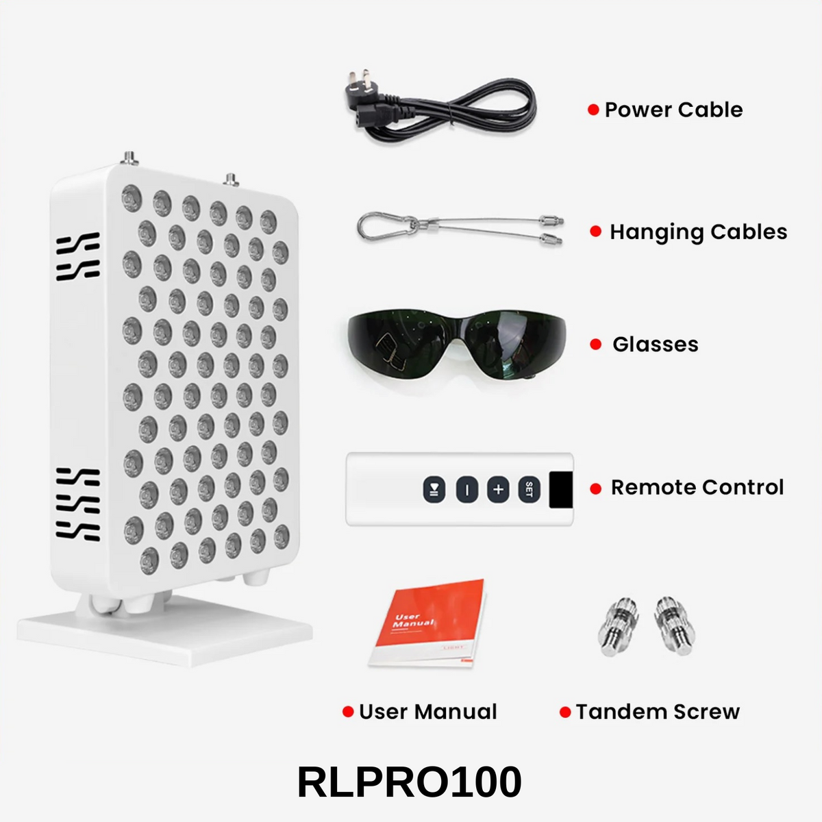 RLPRO-paneel met negen rode lichtgolven voor een gezonde huid thuis | Fioriscas