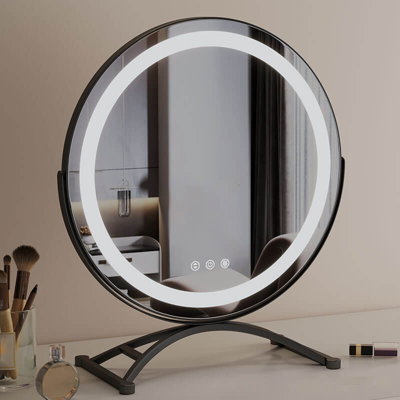 Himmennettävä LED-meikkipeili, 360° kääntö, kosketusohjaus, 15,8 tuumaa
