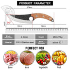 Japanese-Style Chef Knife, OrionKoi Wood-Handle Stainless Blade