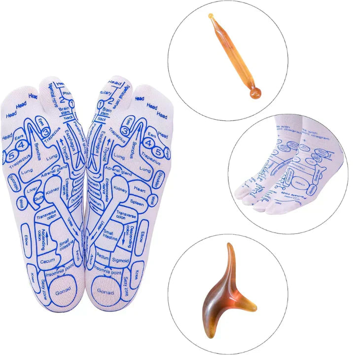Ponožky na reflexní masáž nohou SoleComfort s nástrojem pro tlakové body
