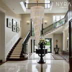 Křišťálový lustr Ardmore Staircase, K9 křišťál, zlatý nebo chromovaný