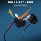Vintage Polarized Sunglasses with Lightweight UV-Protective Frame