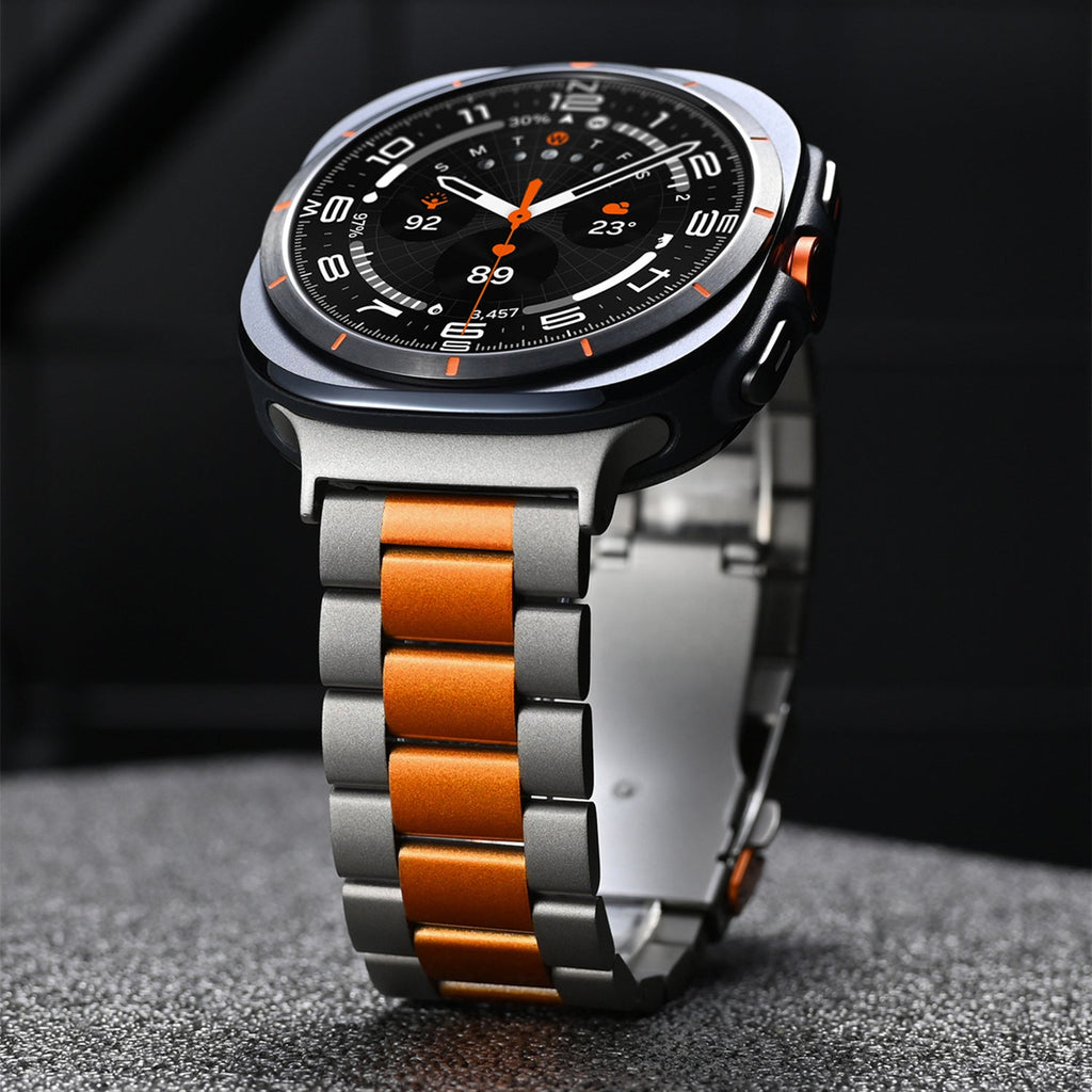 Aurex Titanium Watch Band for Samsung Galaxy Watch Ultra, Folding Buckle