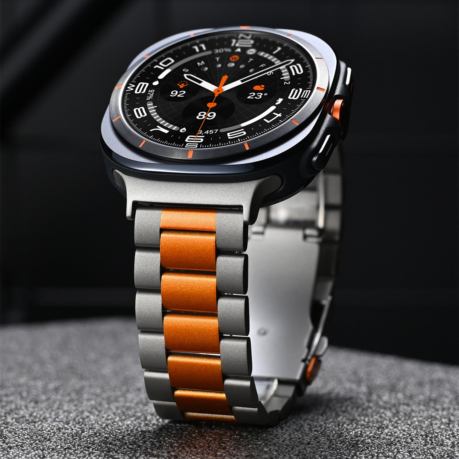 Aurex Titanium Watch Band for Samsung Galaxy Watch Ultra, Folding Buckle