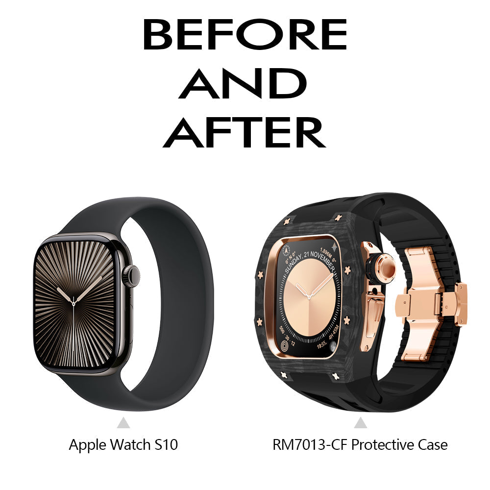 Carbon Fiber Titanium Retrofit Case, NovaCarb S10 Apple Watch Kit