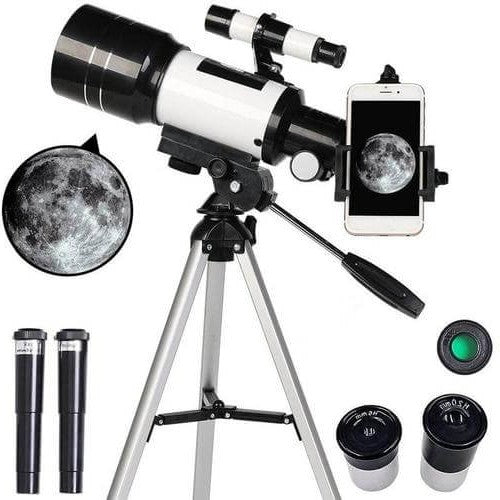 Kannettava aloittelijan kaukoputki jalustalla, Moonwatcher 70 mm, 150-kertainen zoomaus