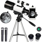 Kannettava aloittelijan kaukoputki jalustalla, Moonwatcher 70 mm, 150-kertainen zoomaus