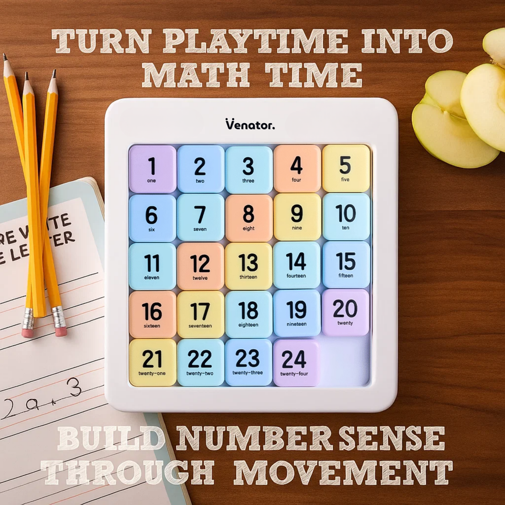 Portable Educational Number Puzzle for Focus, Logic, and Early Math Skills | Fioriscas