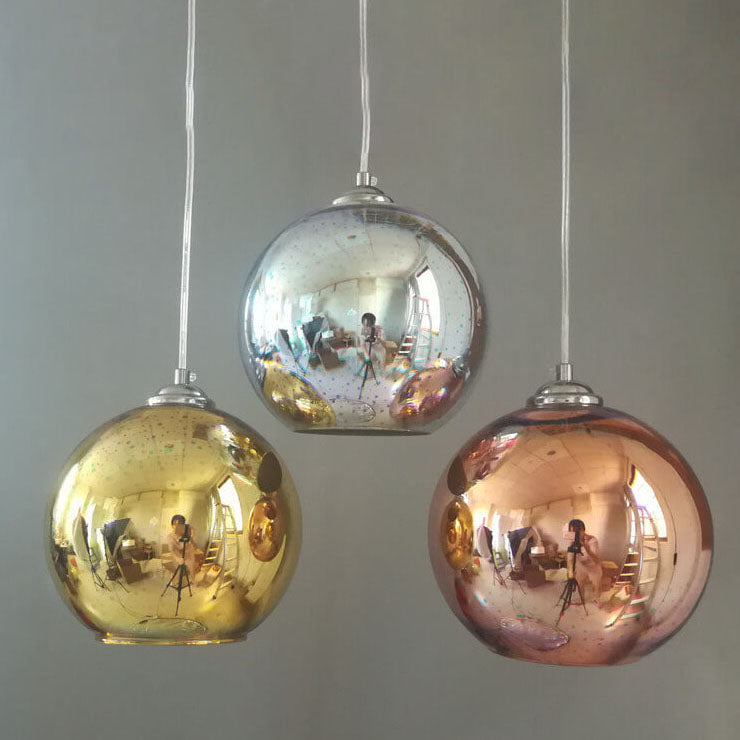 Prismora Glass Dome Pendant Light, Multicolor 3D Confetti Glass