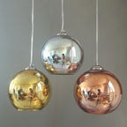 Prismora Glass Dome Pendant Light, Multicolor 3D Confetti Glass