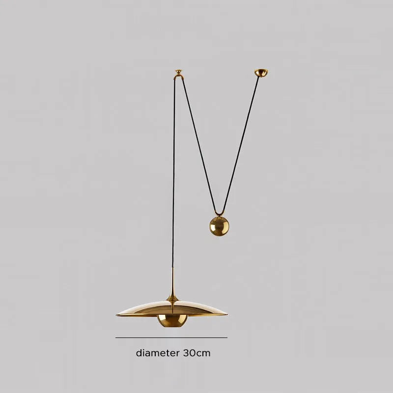 Pyra minimalistisk metal pendellampe, guld | Fioriscas