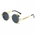 Vintage round sunglasses with UV400 protection & retro design - Fioriscas