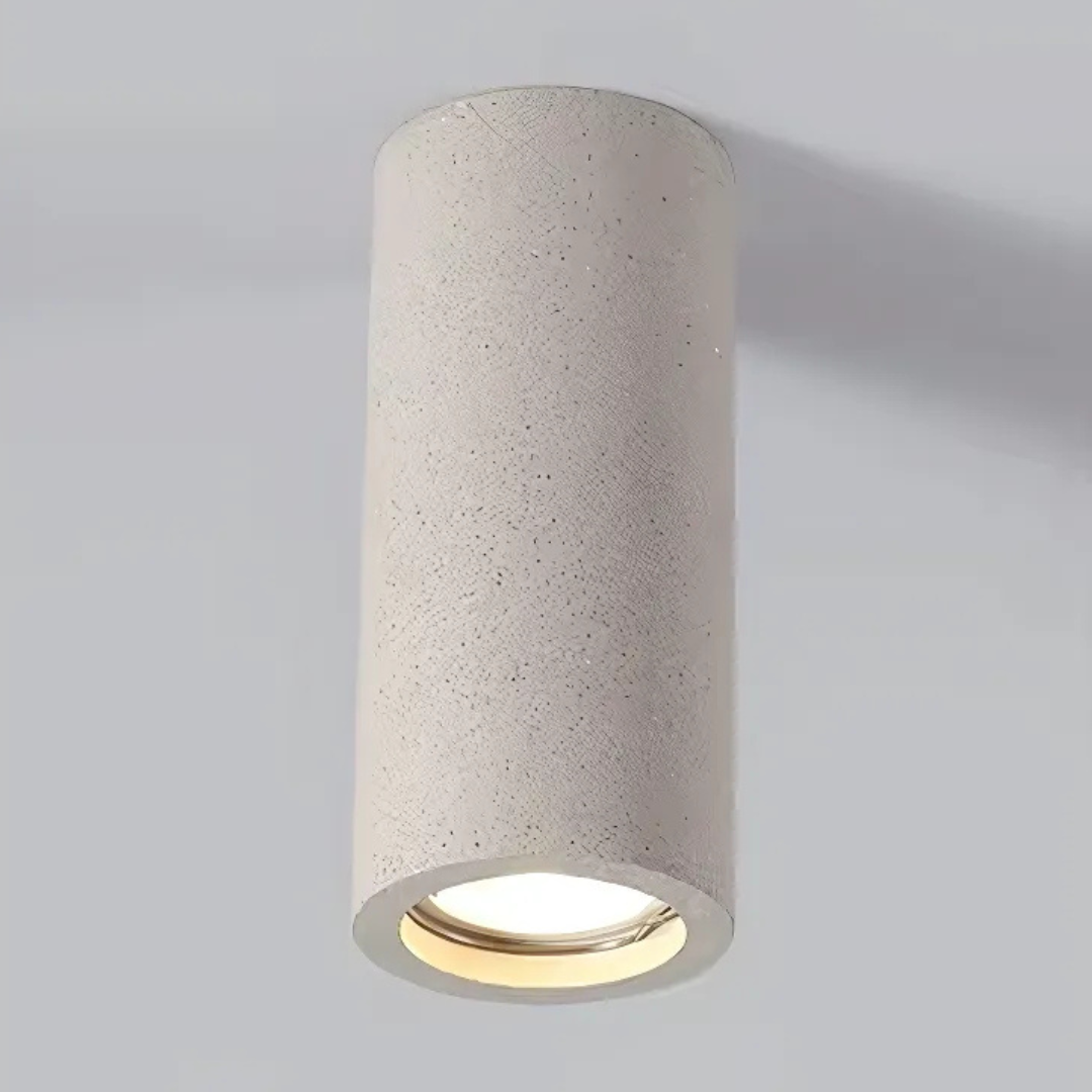 مصباح إيلارا السقفي من الحجر والمعدن، مع مصباح GU10 LED