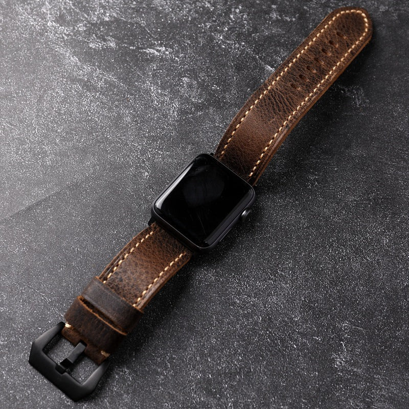 Pasek do Apple Watch, skóra bydlęca pierwszej jakości, ręcznie wykonany