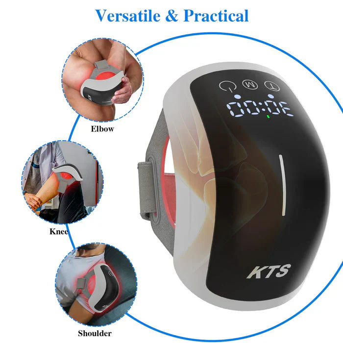 Knie-massageapparaat met drie golflengtes en licht van 630 nm, 660 nm en 880 nm