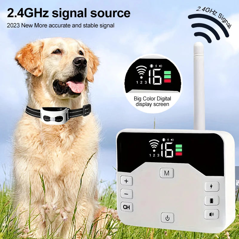 2-in-1 Wireless Fence & Training Collar Built for Active Dogs