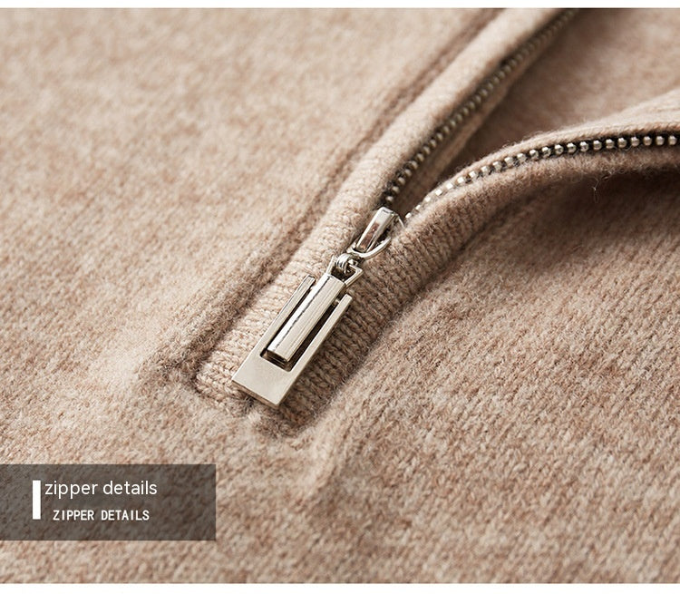 NovaWeave Half Zip Sweater For Men, 100% Australian Wool