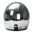 3/4 Motorcycle Helmet In Silver Finish, AstraVelo DOT & ECE Certified