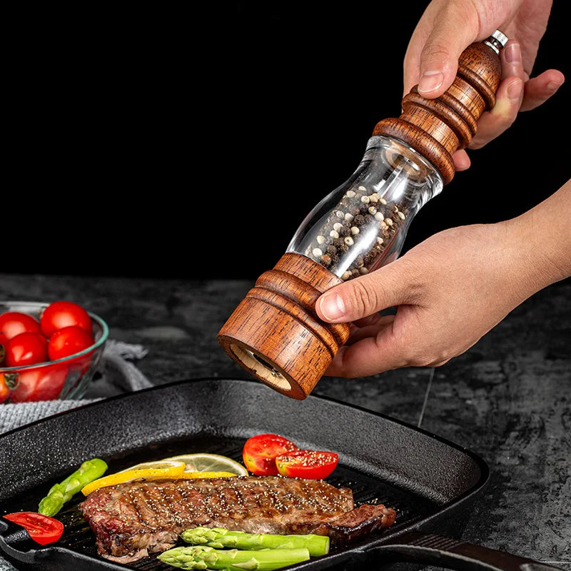 Sada mlýnků na sůl a pepř z masivního dřeva pro kuchyň a stůl