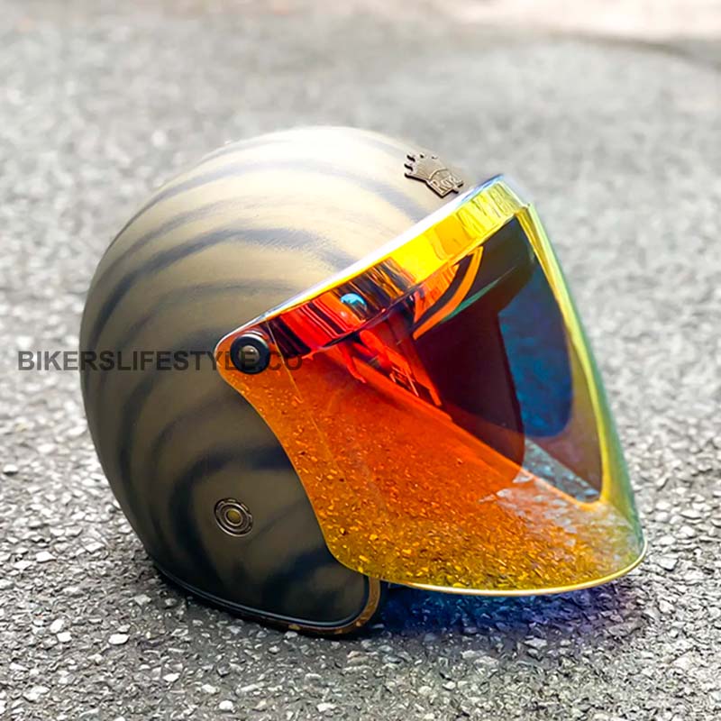 BKS65 Vintage Rider Visor With Anti Fog UV Proof Polycarbonate | Fioriscas