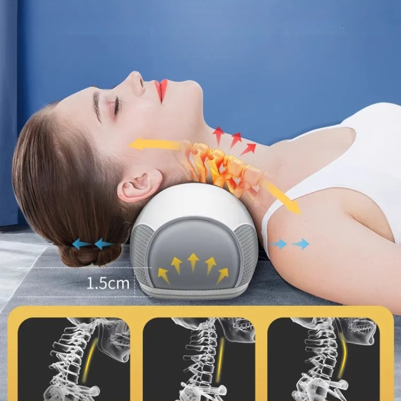 SerenGlow ComfortHeat Heated Neck and Back Massage Pillow