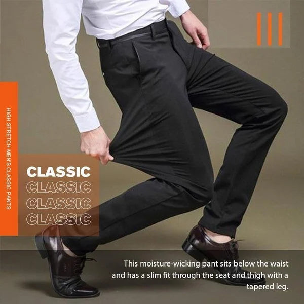 Herrbyxor med slitstark stretch, klassisk vardagsmodell