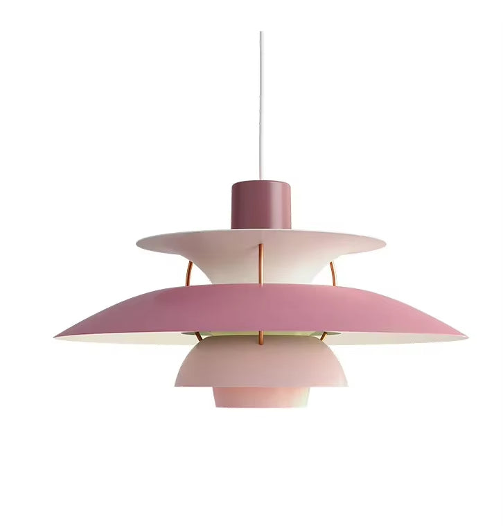 Lampa wisząca Petal, inspirowana stylem duńskim, żelazna rama, 3 rozmiary