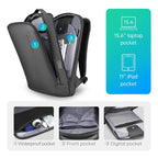 15.6 Inch Laptop Backpack, Hard Shell Front, Black or Gray Finish