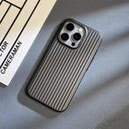 ApexGuard titaniumkleurige hoes voor iPhone, valbescherming met opstaande randen