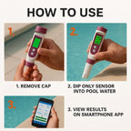 AquaSense 7-in-1 digitaler Poolwassertester mit App, pH-Wert und Chlor
