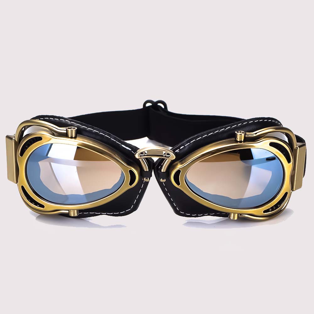 Foldable Motorcycle Riding Goggles with Scratch-Resistant PC Lenses