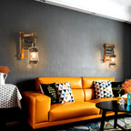 Epoch vintage lanterneformet træ metal væglampe | Fioriscas
