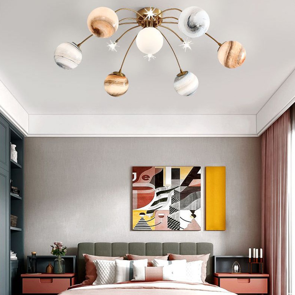 Lampada da soffitto a plafone Aria Modern Planet, soggiorno | Fioriscas