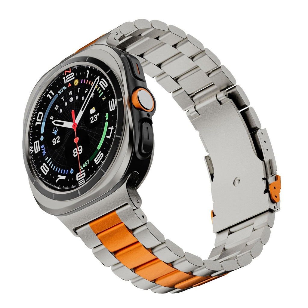 Aurex Titanium Watch Band for Samsung Galaxy Watch Ultra, Folding Buckle