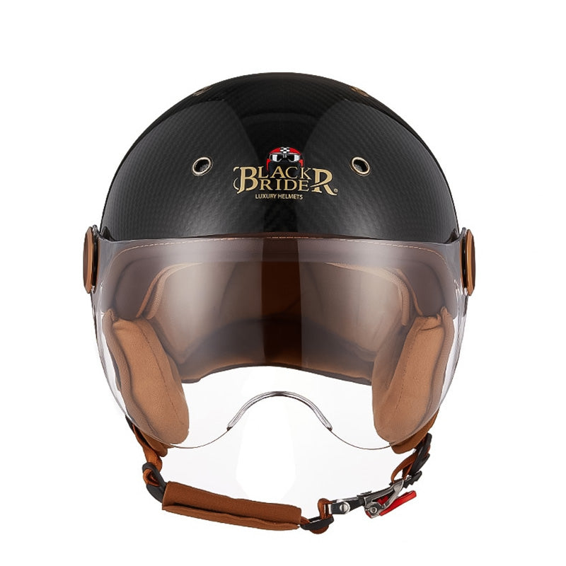 Kask motocyklowy z włókna węglowego, z certyfikatem CE, lekki