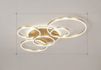 LunaRing Flydende Ring LED Loftslampe, Guld eller Hvid, Fjernbetjent Dæmpbar