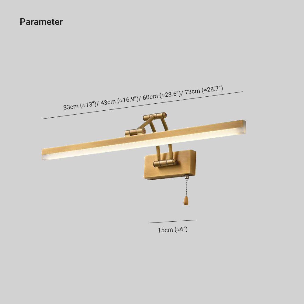 Arisha lineaire boog lichtpalen metaal zwart kaptafel muurlamp | Fioriscas