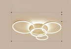 LunaRing Flydende Ring LED Loftslampe, Guld eller Hvid, Fjernbetjent Dæmpbar