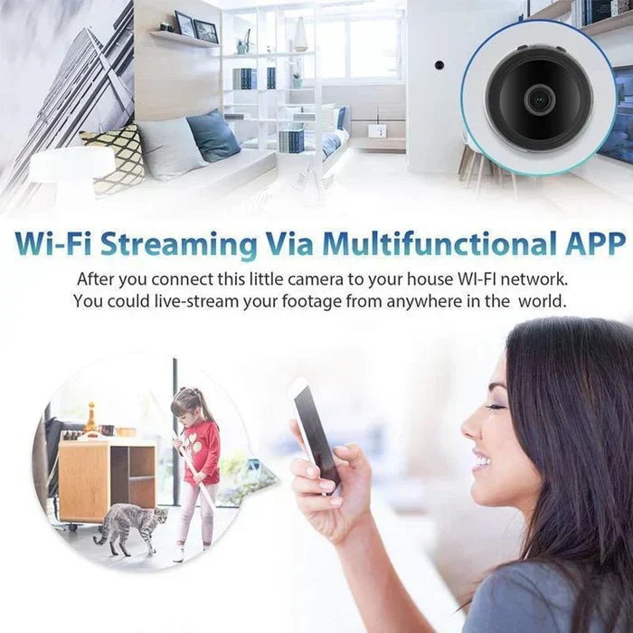 Bærbart 1080P WiFi-sikkerhedskamera med magnetisk beslag
