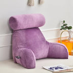 Backrest Reading Pillow With Armrests And Adjustable Headrest