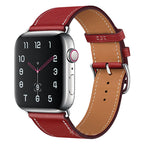 Bracelet Apple Watch en cuir véritable Marvelle, bande cousue main, 38-49 mm