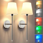 NovaGlow Dimmable LED Wall Sconces, Cordless 2-Pack
